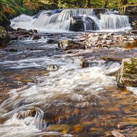 Buy canvas prints of Pont Cwmfedwen Waterfall Wales by Terry Brooks