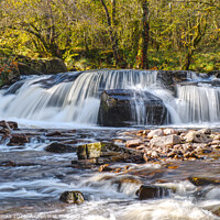 Buy canvas prints of Pont Cwfedwen Waterfall Brecon Beacons Wales by Terry Brooks