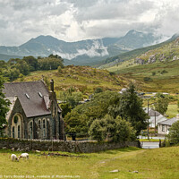 Buy canvas prints of St Curig's Church Capel Curig Eryri by Terry Brooks