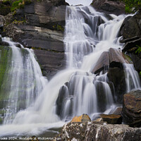 Buy canvas prints of Cwmorthin Waterfall by Terry Brooks