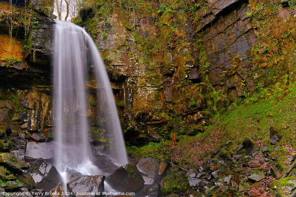 Melincourt Waterfall Neath Valley Wales Picture Board by Terry Brooks