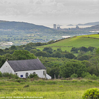 Buy canvas prints of Gellionnen Chapel and Swansea by Terry Brooks