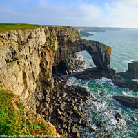 Buy canvas prints of The Green Bridge of Wales Pembrokeshire by Terry Brooks