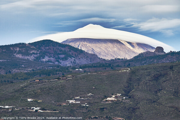 Cap Cloud over Mount Teide Picture Board by Terry Brooks