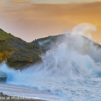 Buy canvas prints of Storms Sea at Bracelet Bay by Terry Brooks