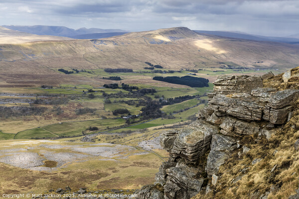 The view of Whernside from Ingleborough Picture Board by Matt Jackson