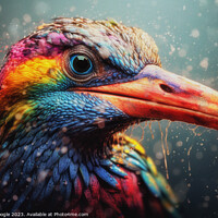 Buy canvas prints of Ai Bird Portrait by Craig Doogan Digital Art