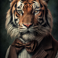 Buy canvas prints of Hipster Tiger by Craig Doogan Digital Art