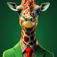 Buy canvas prints of Suited Giraffe by Craig Doogan Digital Art