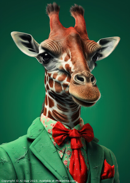 Comical Giraffe Picture Board by Craig Doogan Digital Art