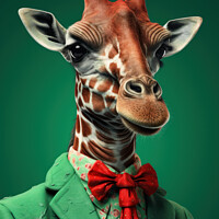 Buy canvas prints of Comical Giraffe by Craig Doogan Digital Art