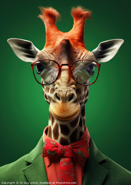 AI Business Giraffe Picture Board by Craig Doogan Digital Art