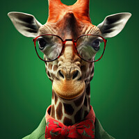 Buy canvas prints of AI Business Giraffe by Craig Doogan Digital Art