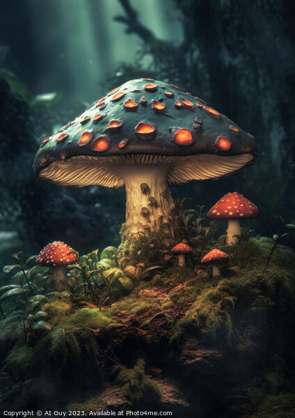 Magical Mushrooms Picture Board by Craig Doogan Digital Art