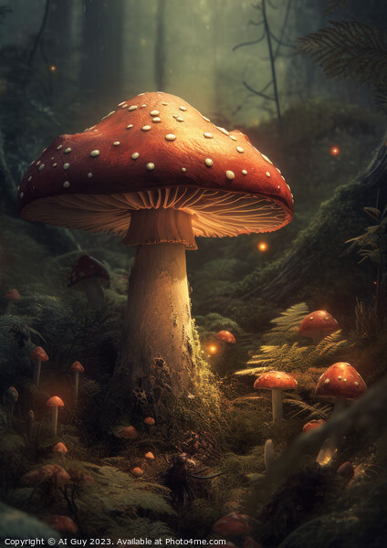 Fly Agaric Mystical Mushrooms Picture Board by Craig Doogan Digital Art