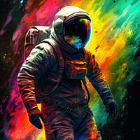 Buy canvas prints of Abstract Spaceman by Craig Doogan Digital Art