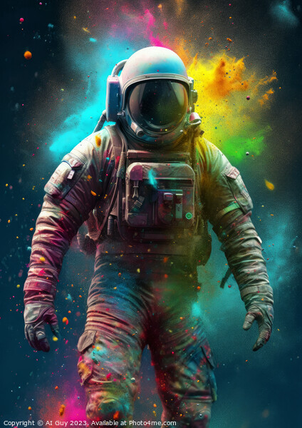 Colourful Astronaut Picture Board by Craig Doogan Digital Art