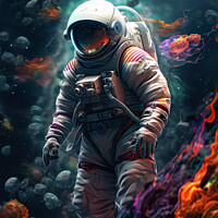 Buy canvas prints of Astronaut in Space by Craig Doogan Digital Art
