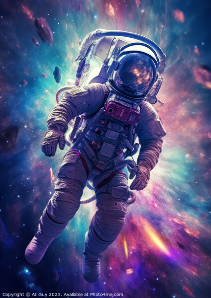 Astronaut Space Render Picture Board by Craig Doogan Digital Art