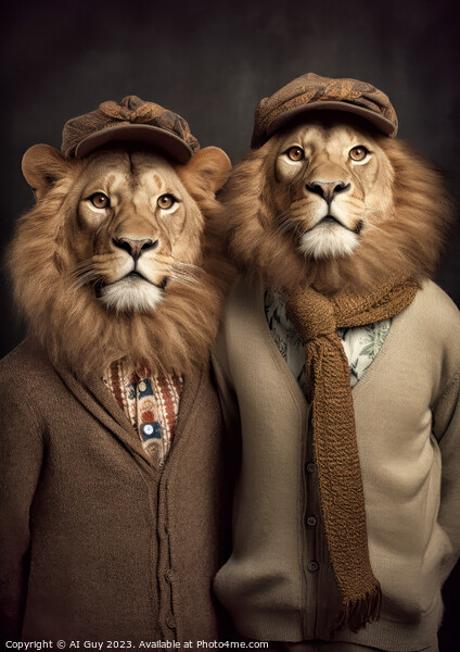 Lion Bros Picture Board by Craig Doogan Digital Art