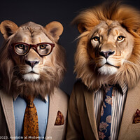 Buy canvas prints of Lion Brothers by Craig Doogan Digital Art