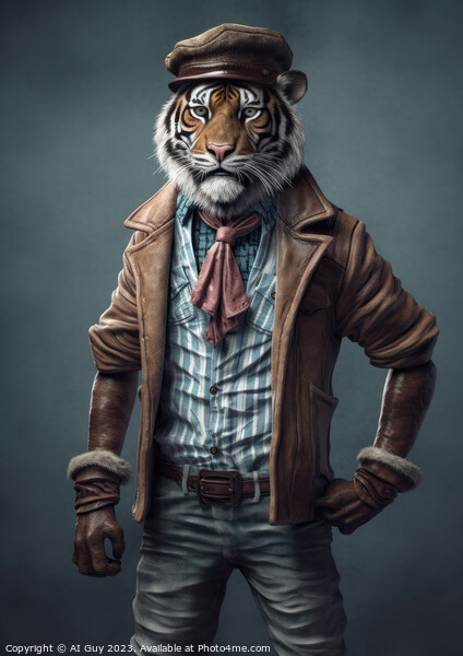 Hipster Tiger Picture Board by Craig Doogan Digital Art