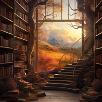 Buy canvas prints of Fantasy Library by Craig Doogan Digital Art