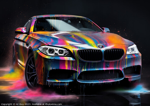 BMW Paint Splash  Picture Board by Craig Doogan Digital Art
