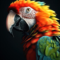 Buy canvas prints of Colourful Parrot Painting by Craig Doogan Digital Art