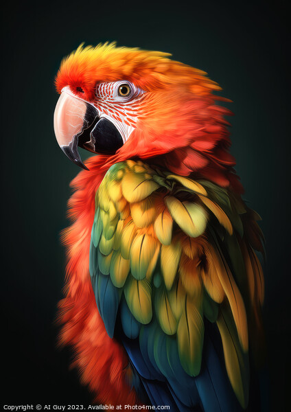 Colourful Parrot  Picture Board by Craig Doogan Digital Art