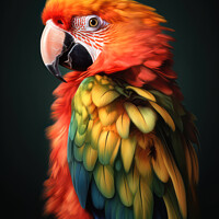 Buy canvas prints of Colourful Parrot  by Craig Doogan Digital Art