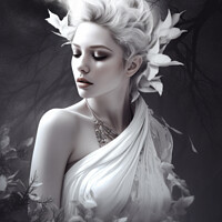 Buy canvas prints of White Fantasy Portrait  by Craig Doogan Digital Art
