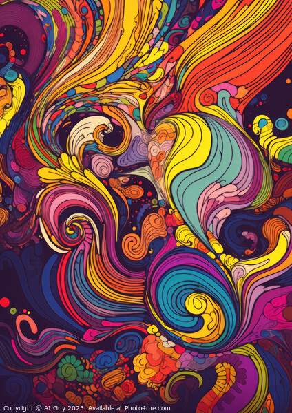 Abstract LSD Visuals Picture Board by Craig Doogan Digital Art