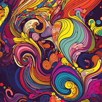 Buy canvas prints of Abstract LSD Visuals by Craig Doogan Digital Art