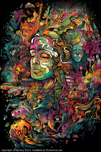 Psychedelic Jumble Picture Board by Craig Doogan Digital Art