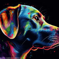 Buy canvas prints of Labrador Colour Art by Craig Doogan Digital Art