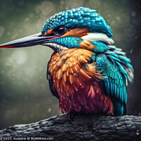 Buy canvas prints of Kingfisher Digital Painting by Craig Doogan Digital Art