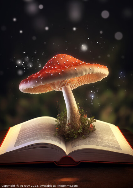 Magical Mushroom Book Picture Board by Craig Doogan Digital Art