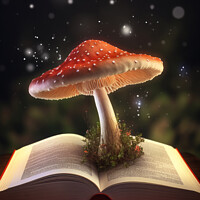 Buy canvas prints of Magical Mushroom Book by Craig Doogan Digital Art