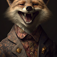 Buy canvas prints of Happy Fox by Craig Doogan Digital Art