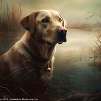 Buy canvas prints of Labrador AI Painting by Craig Doogan Digital Art