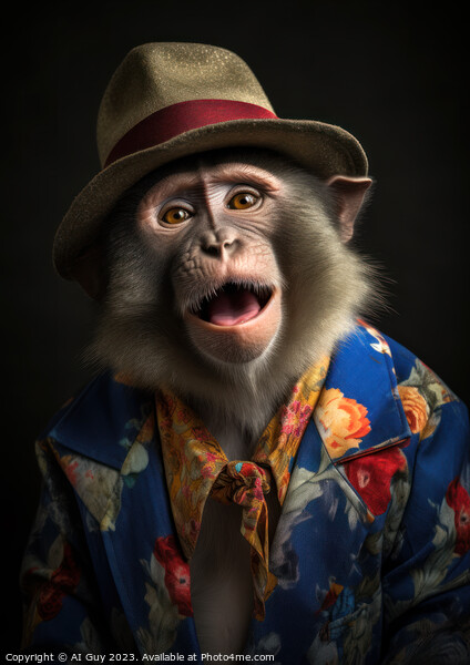 Happy Monkey Picture Board by Craig Doogan Digital Art