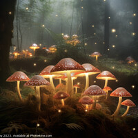 Buy canvas prints of Mystical Mushrooms by Craig Doogan Digital Art