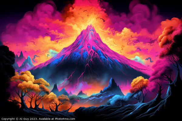 Fantasy Mountain Picture Board by Craig Doogan Digital Art