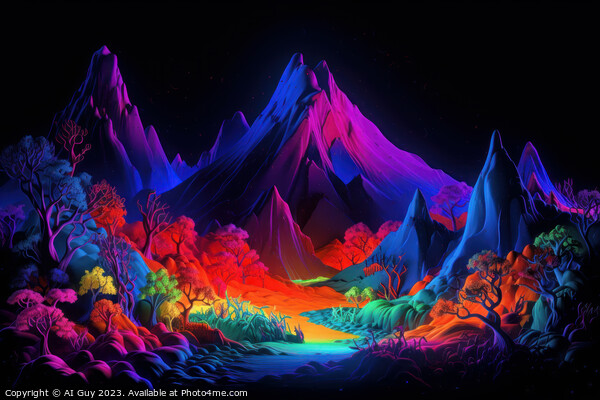 Colourful Valley  Picture Board by Craig Doogan Digital Art