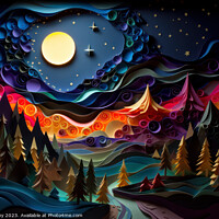 Buy canvas prints of Forest Night Scene  by Craig Doogan Digital Art
