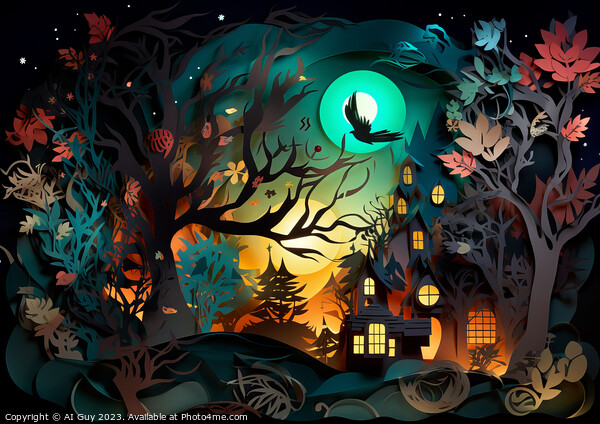 Halloween Paper Art Picture Board by Craig Doogan Digital Art
