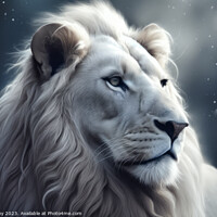 Buy canvas prints of Fantasy White Lion by Craig Doogan Digital Art
