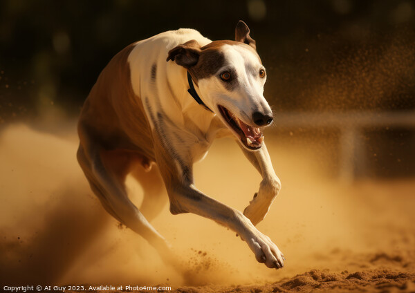 Greyhound Racing Picture Board by Craig Doogan Digital Art