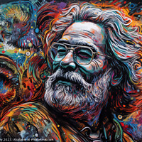 Buy canvas prints of Jerry Garcia - Mushroom Vision by Craig Doogan Digital Art